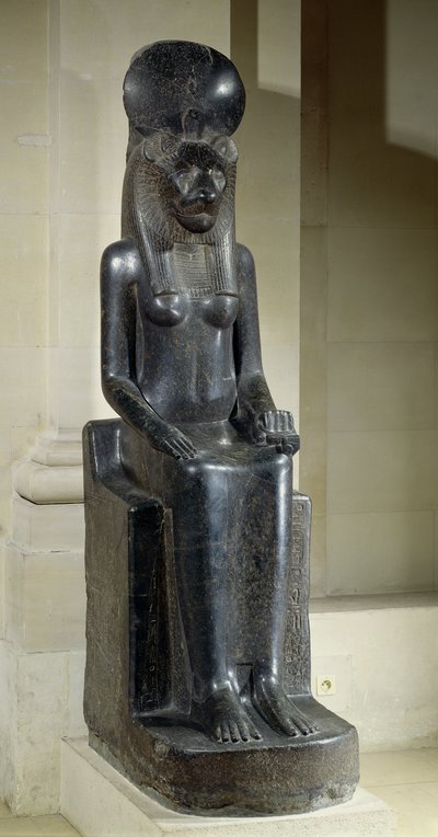 Statue of the Lion-Headed Goddess Sekhmet from the Temple of Mut, Karnak, New Kingdom by Egyptian 18th Dynasty